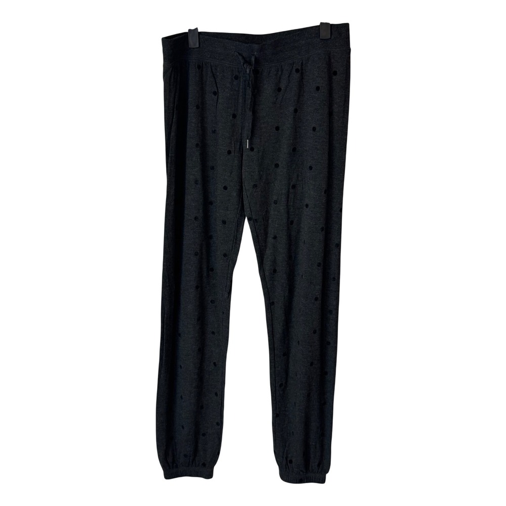 P.J. Salvage Womens Gray Polka Dot Knit Pajama Joggers Size M Loungewear Pants